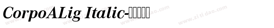 CorpoALig Italic字体转换